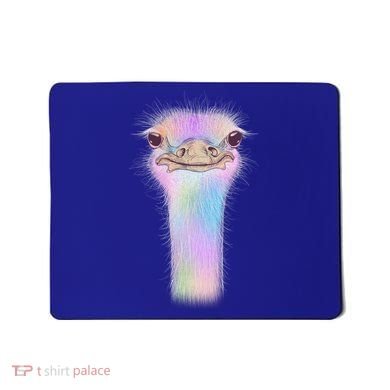 Cute Colorful Pastel Ostrich Mousepad
