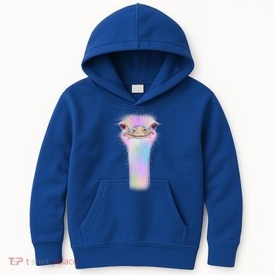 Cute Colorful Pastel Ostrich Kids Hoodie