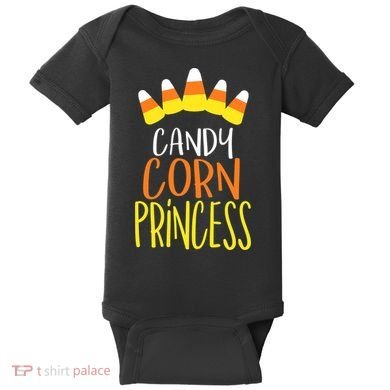 CANDY CORN PRINCESS Halloween Fun Baby Bodysuit