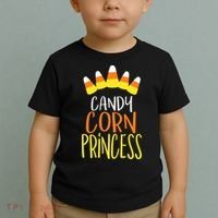 CANDY CORN PRINCESS Halloween Fun Toddler T-Shirt thumb 2