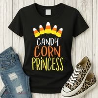 CANDY CORN PRINCESS Halloween Fun Women's T-Shirt thumb 3