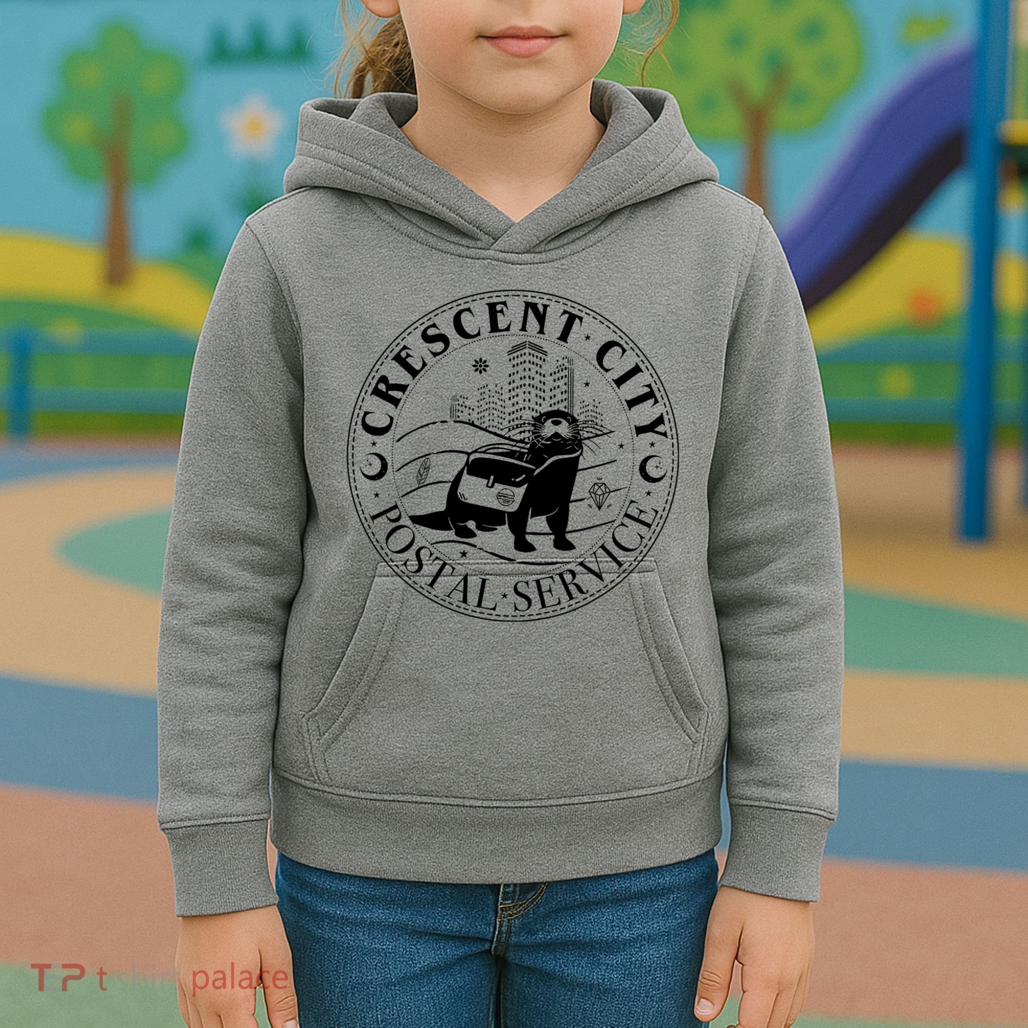 Crescent City Postal Service Messenger Otter Crescent City Kids Hoodie