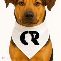 Cool Cristiano Portugal Captain Jersey Face USA-Made Doggie Bandana thumb 1