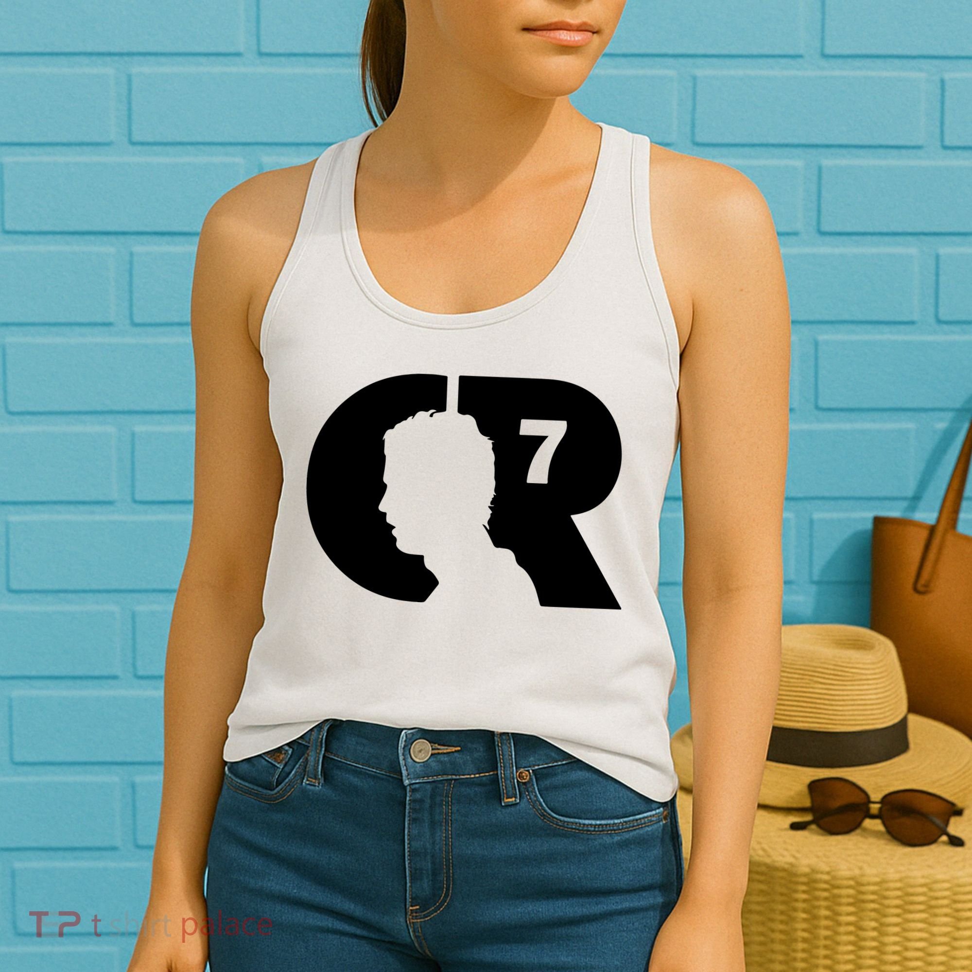 Cool Cristiano Portugal Captain Jersey Face Women's Tank Top