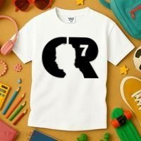 Cool Cristiano Portugal Captain Jersey Face Kids T-Shirt thumb 3