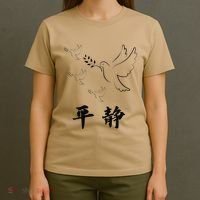 Chinese Characters Ping Jing Peace T-Shirt thumb 4