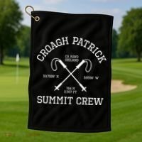 Climbed Croagh Patrick Summit Crew Hike Mayo Ireland Cool Gift Golf Towel thumb 1