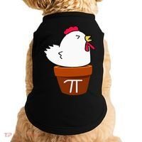 Cute Chicken Pot Pie Funny Math Pun Pi Symbol Doggie Tank thumb 0