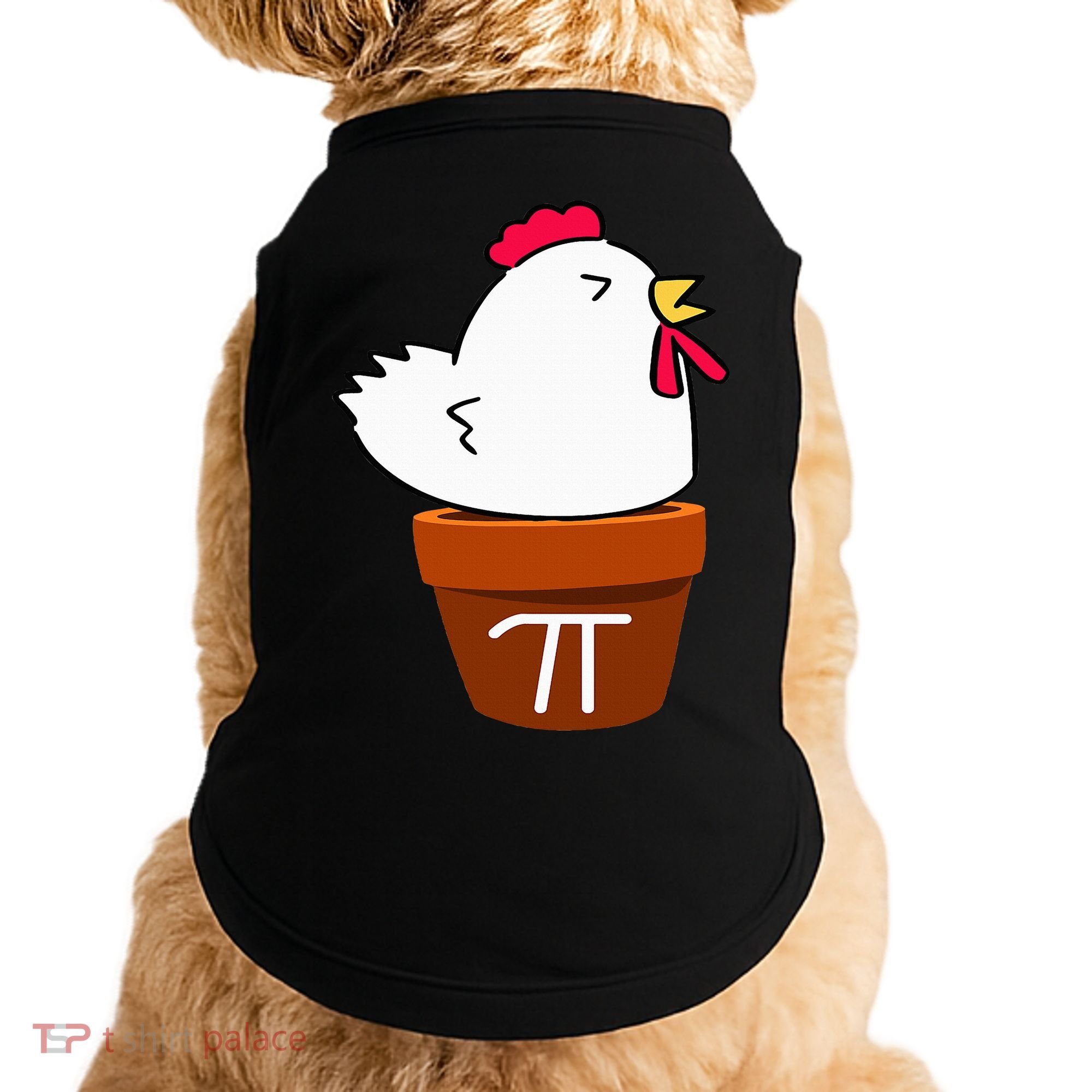 Cute Chicken Pot Pie Funny Math Pun Pi Symbol Doggie Tank
