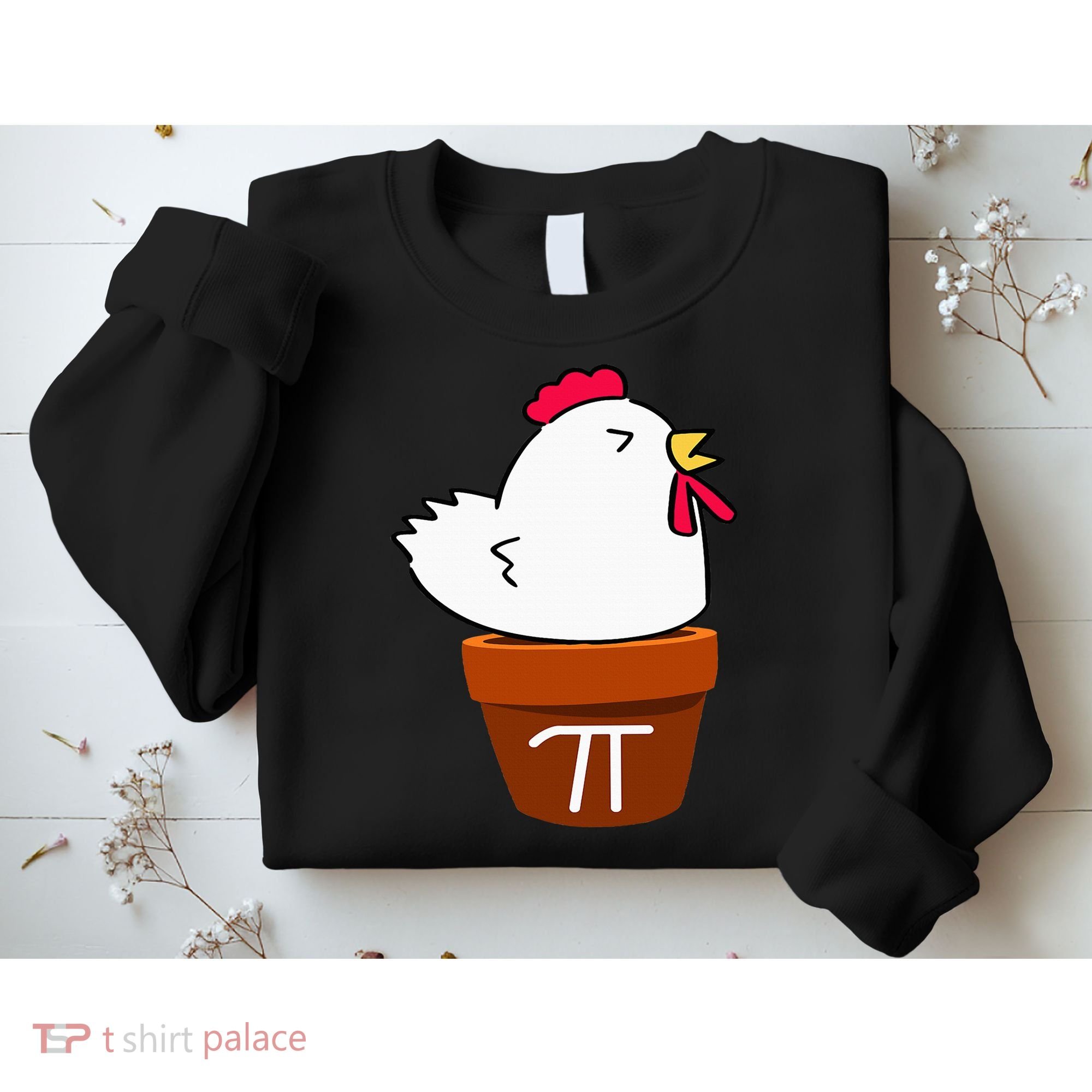 Cute Chicken Pot Pie Funny Math Pun Pi Symbol Sweatshirt