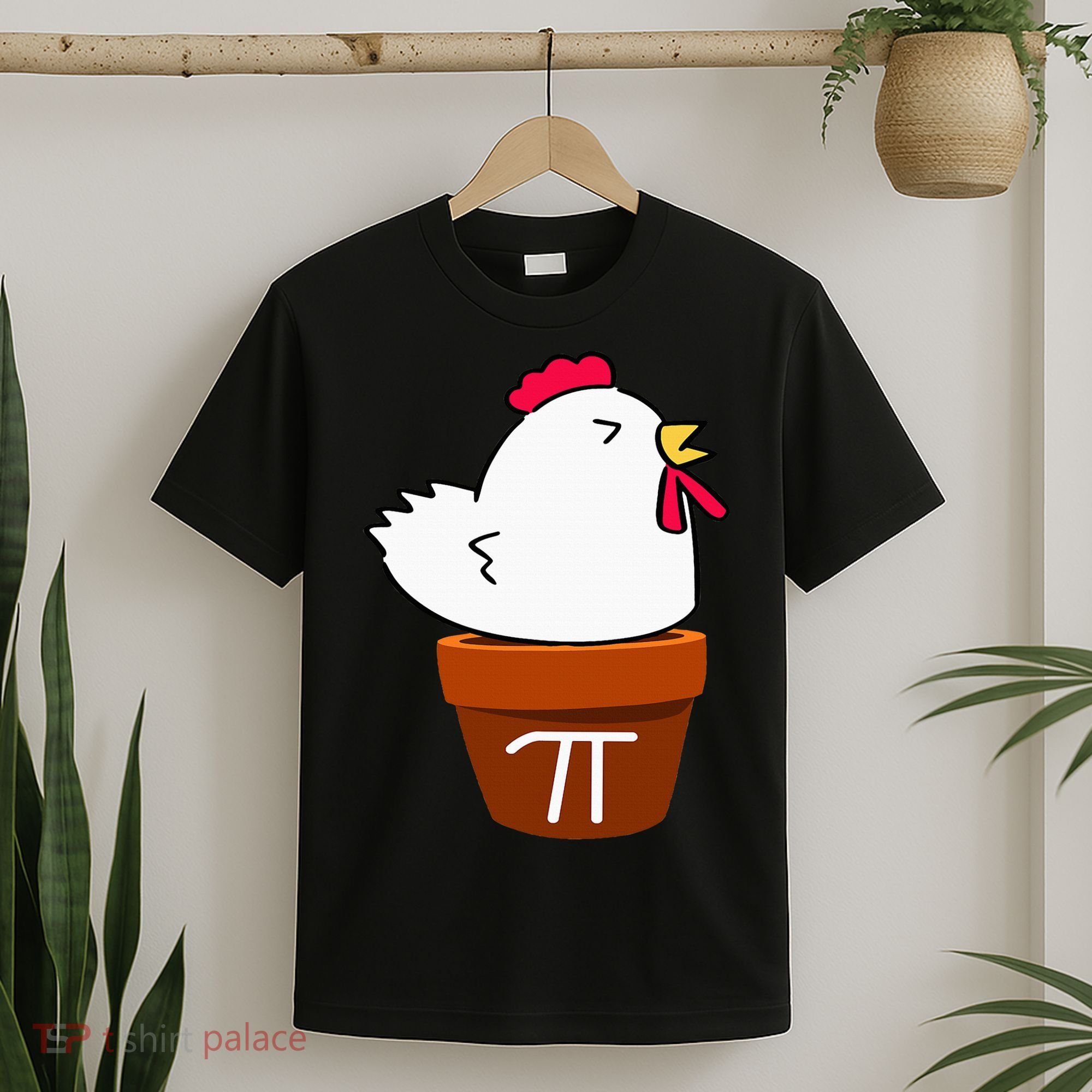 Cute Chicken Pot Pie Funny Math Pun Pi Symbol T-Shirt