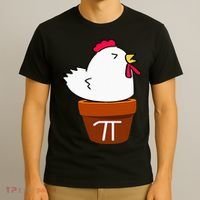 Cute Chicken Pot Pie Funny Math Pun Pi Symbol T-Shirt thumb 3