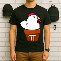 Cute Chicken Pot Pie Funny Math Pun Pi Symbol T-Shirt thumb 6