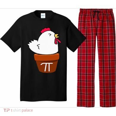 Cute Chicken Pot Pie Funny Math Pun Pi Symbol Pajama Set