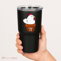Cute Chicken Pot Pie Funny Math Pun Pi Symbol Tumbler thumb 2