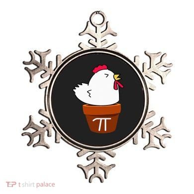 Cute Chicken Pot Pie Funny Math Pun Pi Symbol Ornament