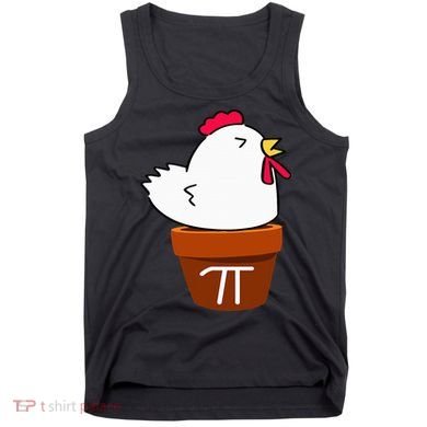 Cute Chicken Pot Pie Funny Math Pun Pi Symbol Tank Top