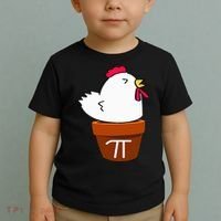 Cute Chicken Pot Pie Funny Math Pun Pi Symbol Toddler T-Shirt thumb 2