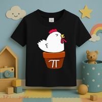 Cute Chicken Pot Pie Funny Math Pun Pi Symbol Toddler T-Shirt thumb 3