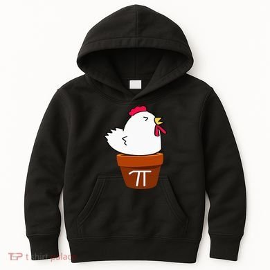 Cute Chicken Pot Pie Funny Math Pun Pi Symbol Kids Hoodie