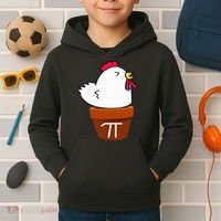 Cute Chicken Pot Pie Funny Math Pun Pi Symbol Kids Hoodie thumb 2