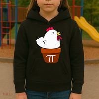 Cute Chicken Pot Pie Funny Math Pun Pi Symbol Kids Hoodie thumb 3