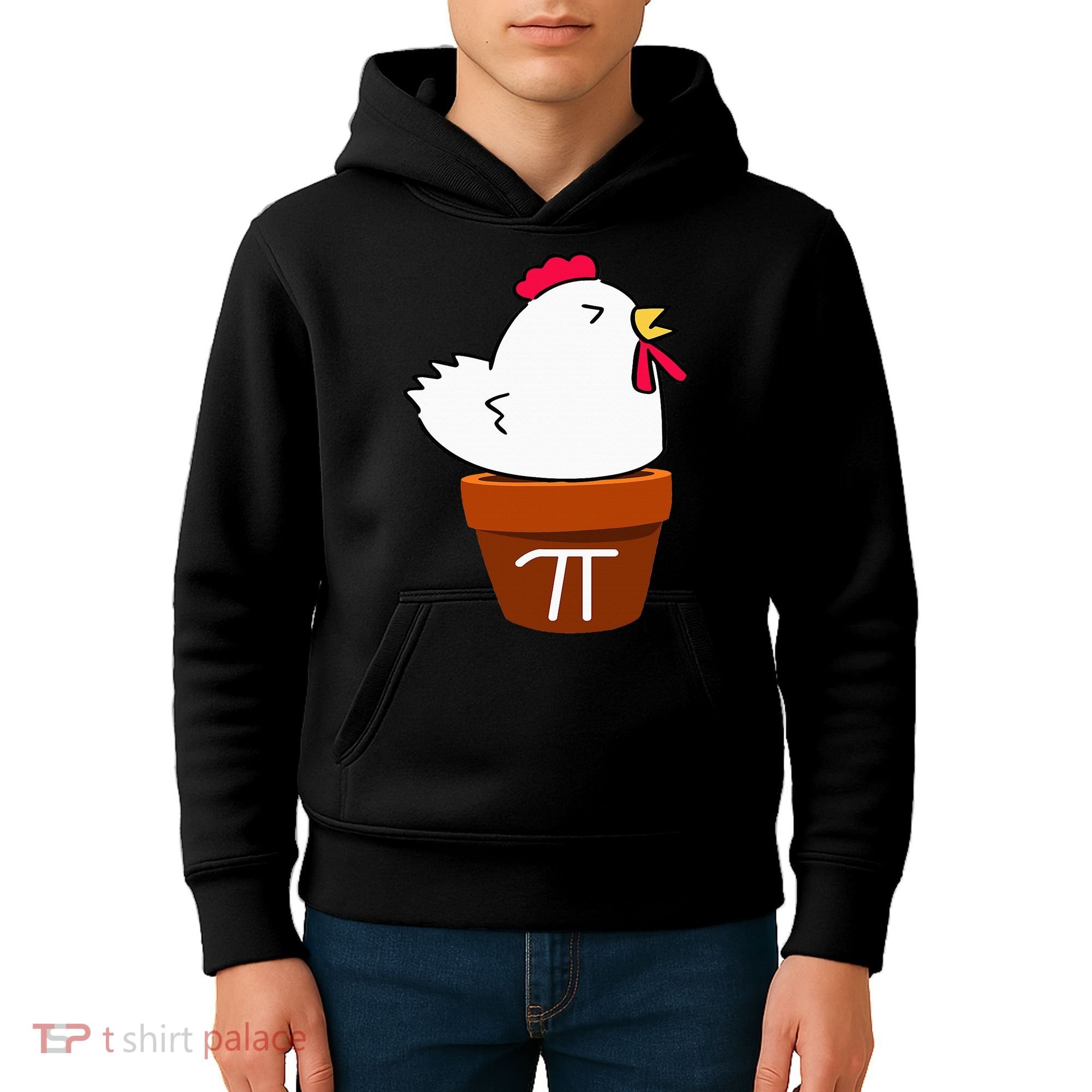 Cute Chicken Pot Pie Funny Math Pun Pi Symbol Kids Hoodie