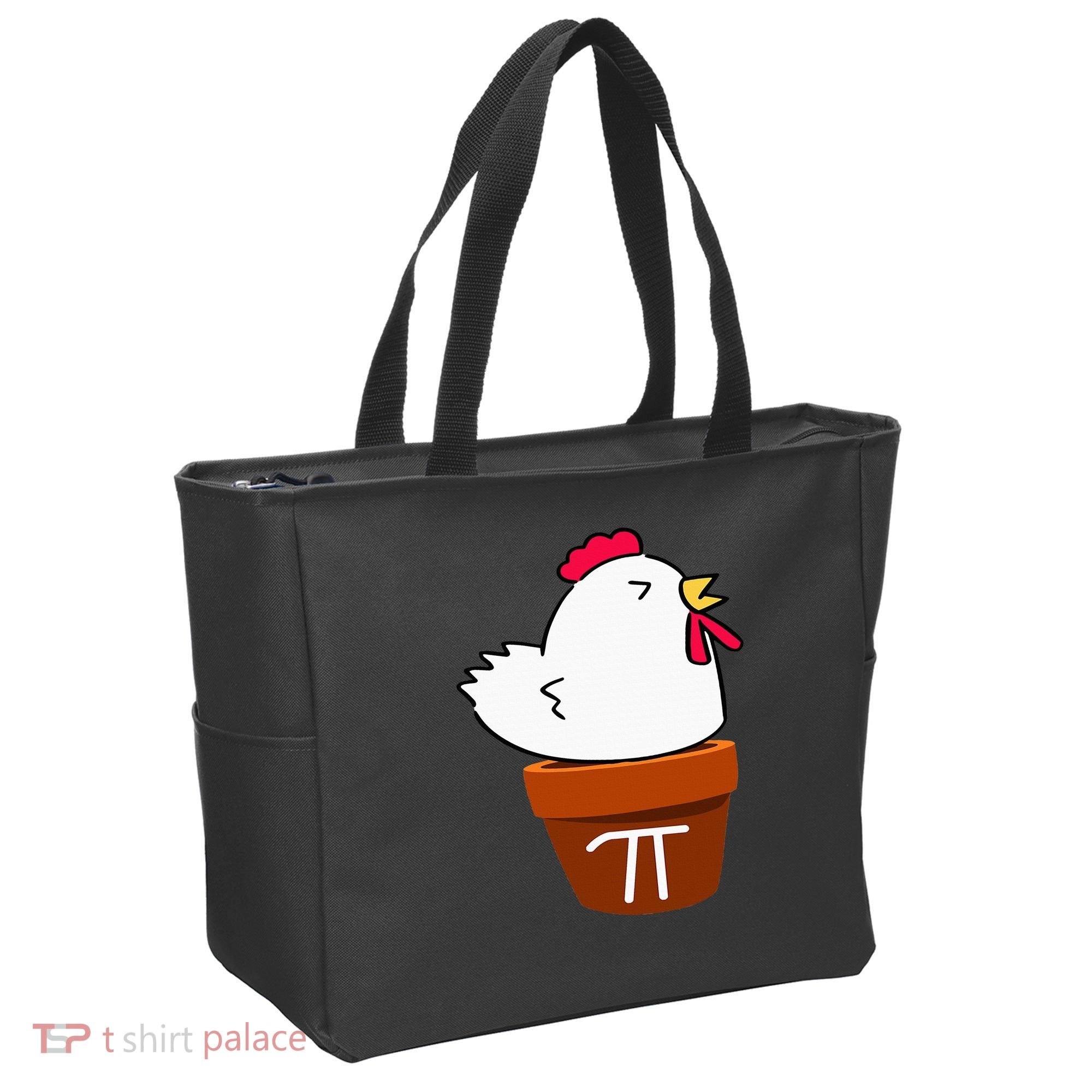 Cute Chicken Pot Pie Funny Math Pun Pi Symbol Tote Bag