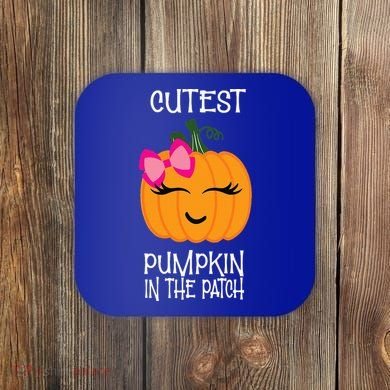 Cutest Coolest Pumpkin In The Patch Halloween Coaster