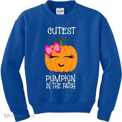 Cutest Coolest Pumpkin In The Patch Halloween Kids Sweatshirt