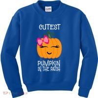 Cutest Coolest Pumpkin In The Patch Halloween Kids Sweatshirt thumb 0