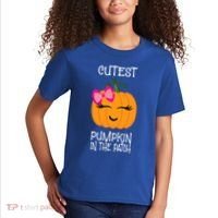 Cutest Coolest Pumpkin In The Patch Halloween Kids T-Shirt thumb 2
