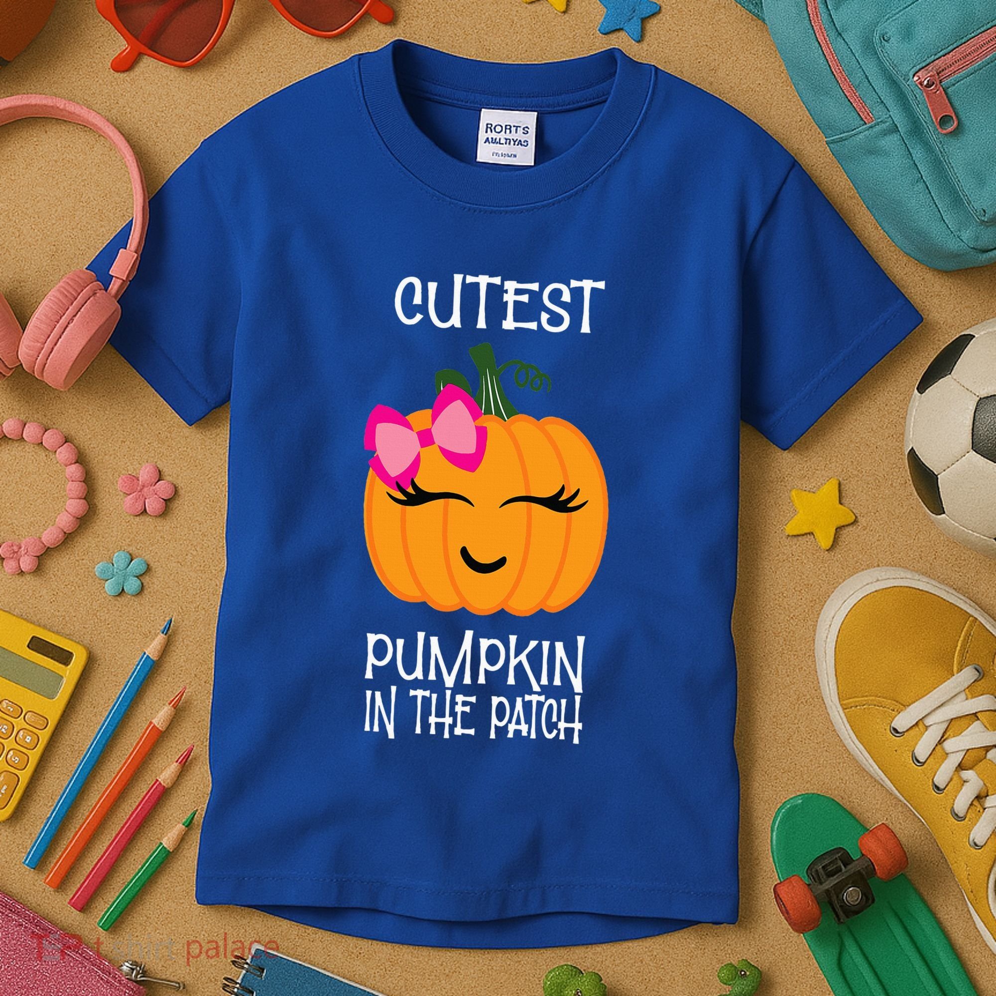 Cutest Coolest Pumpkin In The Patch Halloween Kids T-Shirt