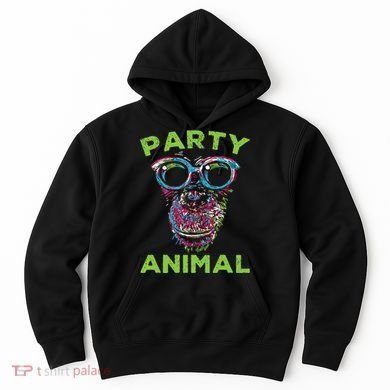 Cute Chimpanzee Party Animal Lover Colorful Monkey Hoodie
