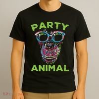 Cute Chimpanzee Party Animal Lover Colorful Monkey T-Shirt thumb 3