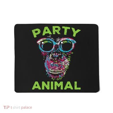 Cute Chimpanzee Party Animal Lover Colorful Monkey Mousepad
