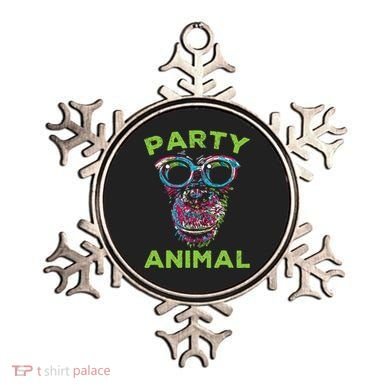 Cute Chimpanzee Party Animal Lover Colorful Monkey Ornament