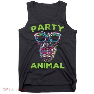 Cute Chimpanzee Party Animal Lover Colorful Monkey Tank Top