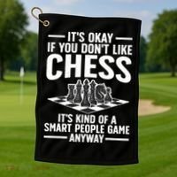 Cool Chess Players Art For Men Chess Lover Novelty Golf Towel thumb 1
