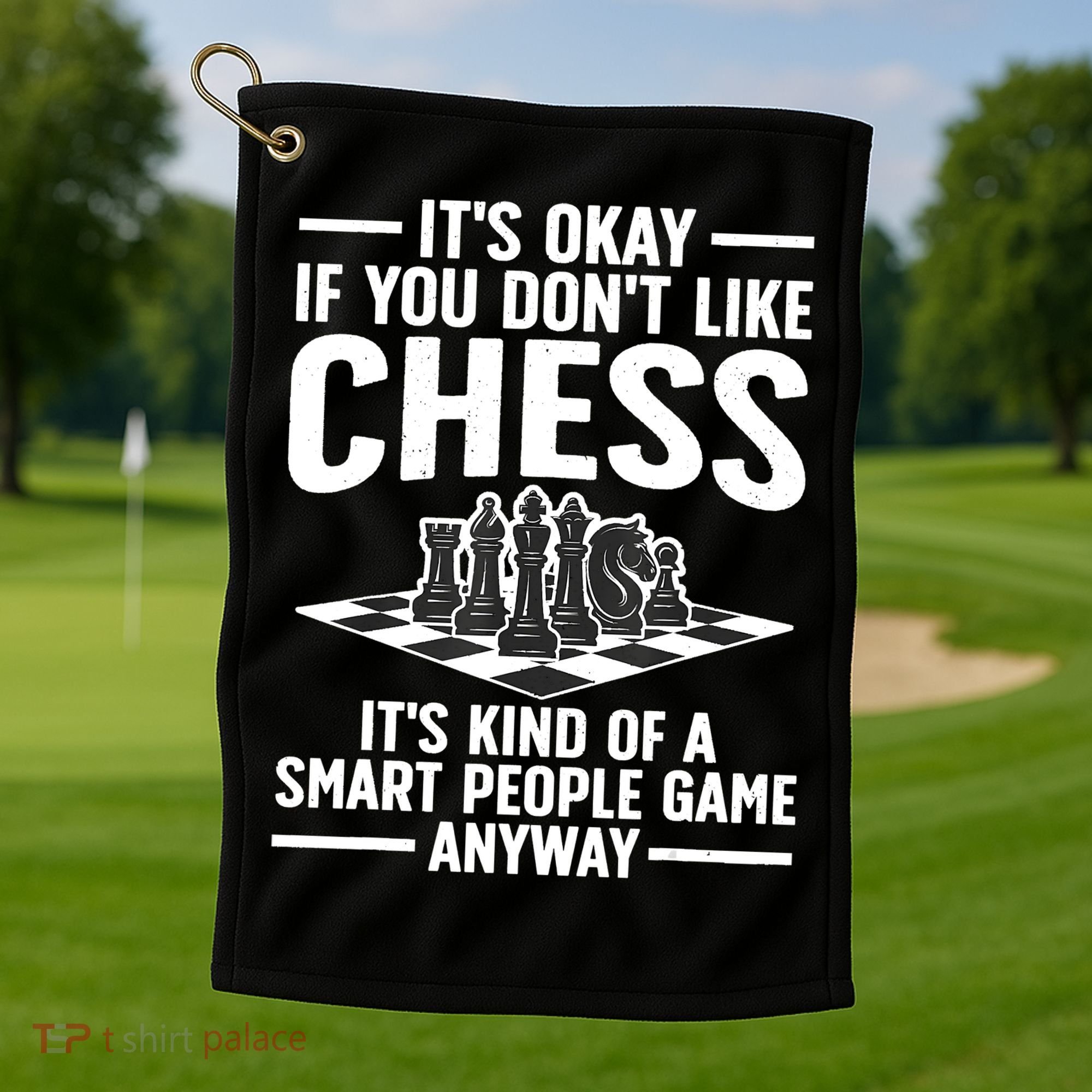 Cool Chess Players Art For Men Chess Lover Novelty Golf Towel
