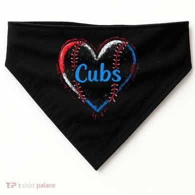 Classic Cubs Proud Name Hearts Lovers Gift  USA-Made Doggie Bandana