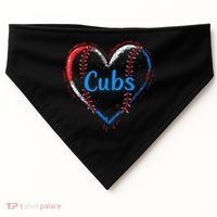Classic Cubs Proud Name Hearts Lovers Gift  USA-Made Doggie Bandana thumb 0