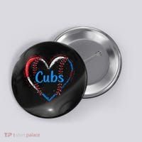 Classic Cubs Proud Name Hearts Lovers Gift  Button thumb 0