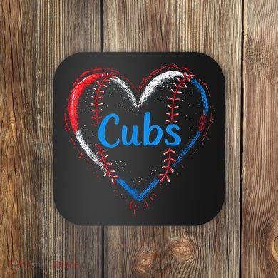 Classic Cubs Proud Name Hearts Lovers Gift  Coaster