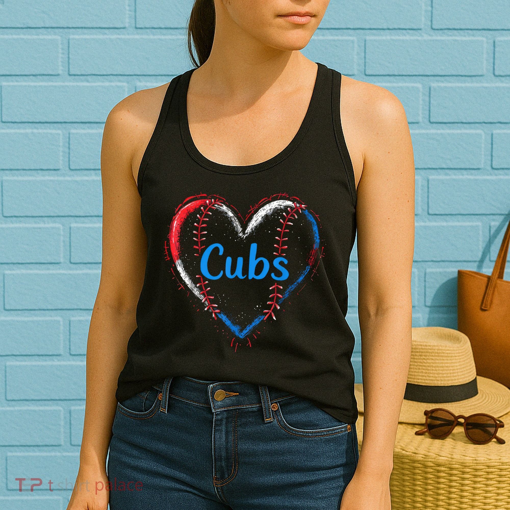 Classic Cubs Proud Name Hearts Lovers Gift  Women's Tank Top