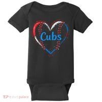 Classic Cubs Proud Name Hearts Lovers Gift  Baby Bodysuit thumb 0