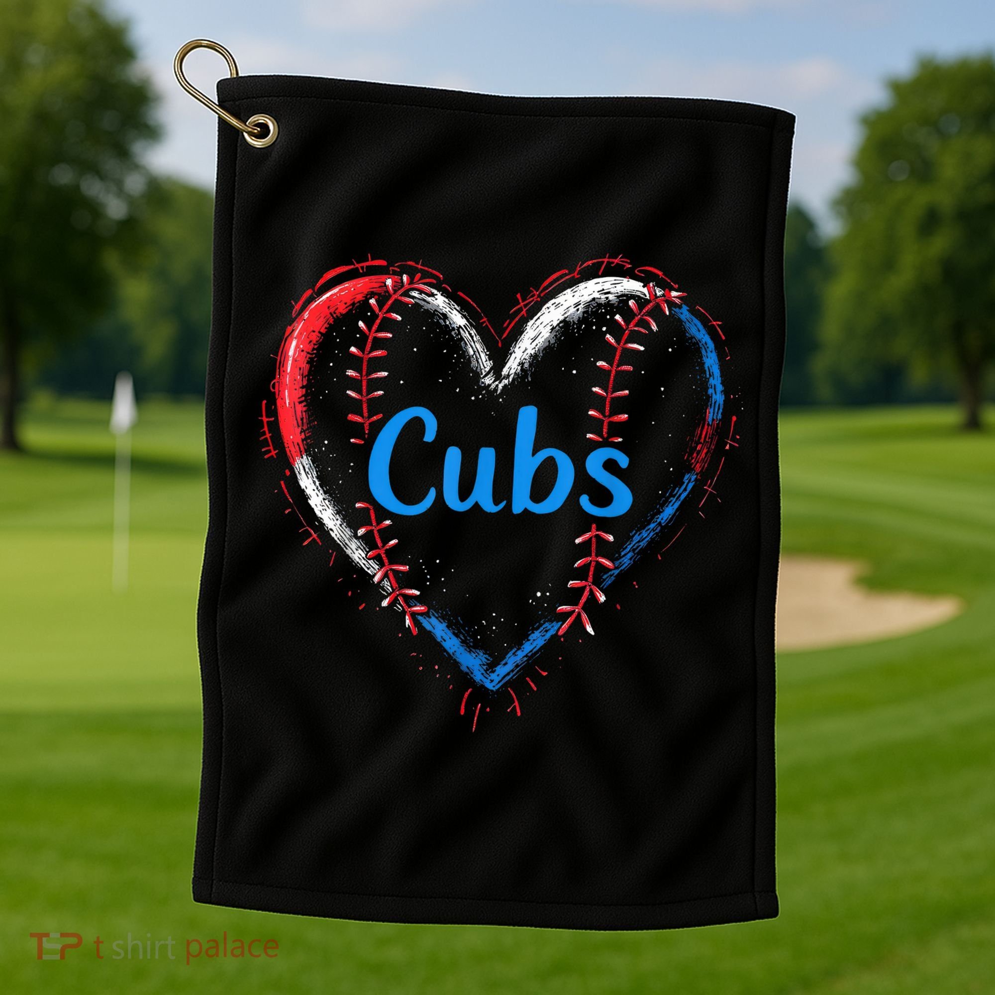 Classic Cubs Proud Name Hearts Lovers Gift  Golf Towel