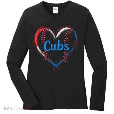 Classic Cubs Proud Name Hearts Lovers Gift  Women's Long Sleeve Shirt