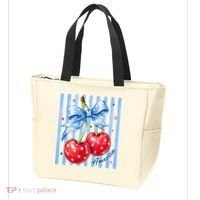 Cute Coquette Patriotic USA America Red White Blue Cherries Tote Bag thumb 3