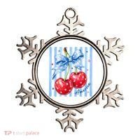 Cute Coquette Patriotic USA America Red White Blue Cherries Ornament thumb 0